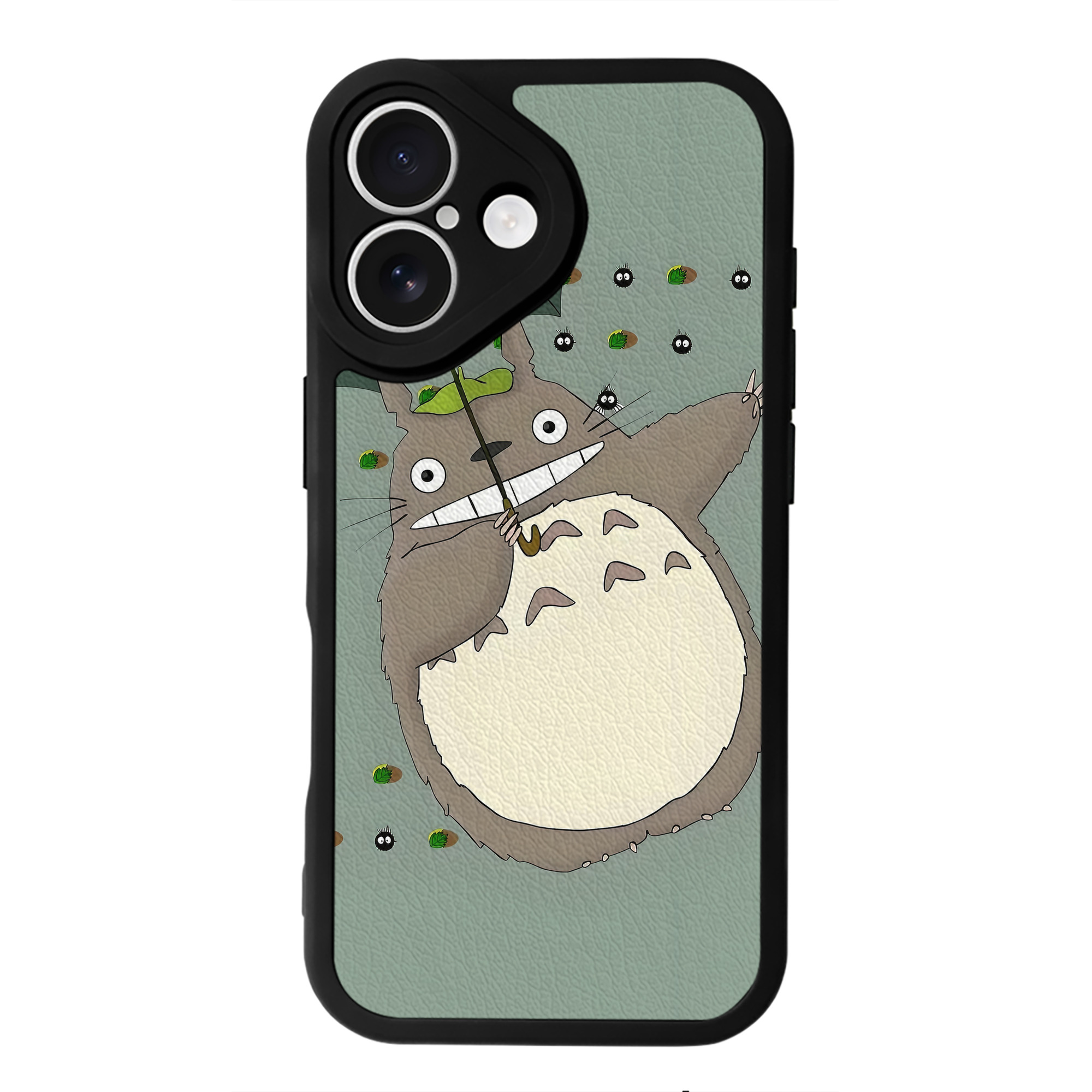 となりのトトロ 草壁メイ 草壁サツキ My Neighbor Totoro Satsuki Kusakabe Mei Kusakabe 【iPhone 16シリーズ対応】シリコンスマホケース（レザー調） 材質：シリコン